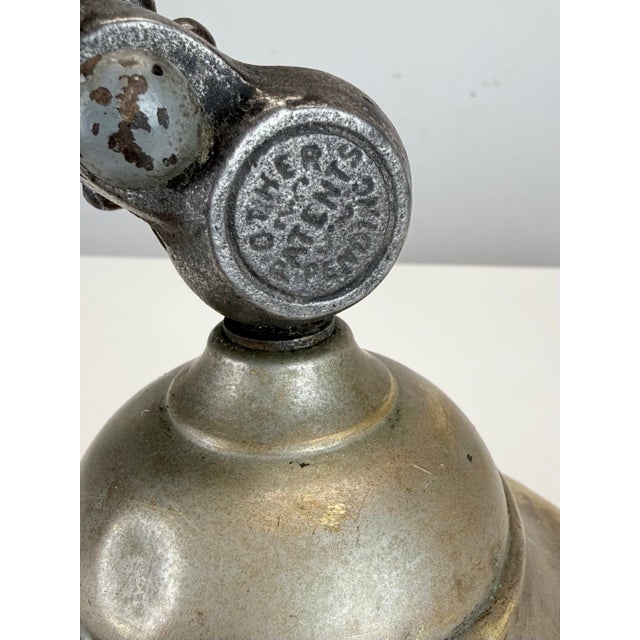 1920’s Antique O. C. White Industrial Adjustable Desk Lamp Brass & Steel For Sale - Image 9 of 12