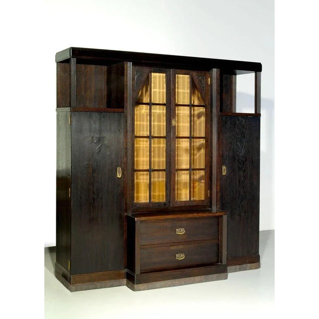 Austro-Hungarian Wiener Werkstätte period bookcase, made around 1905, attributed to Koós Károly (Hungarian architect and...