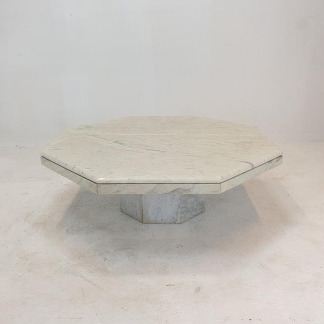 Italian Marble Octagon Coffee Table, 1980s For Sale - Image 13 of 18