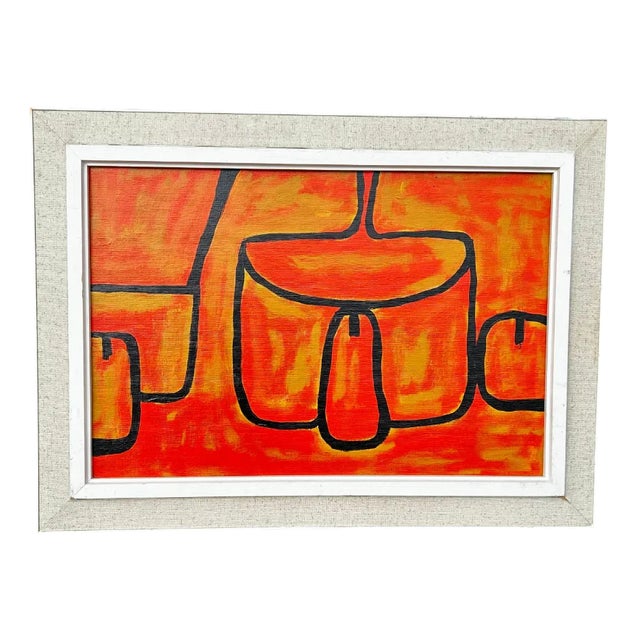 Pears & Pans, Oil on Board, Framed For Sale