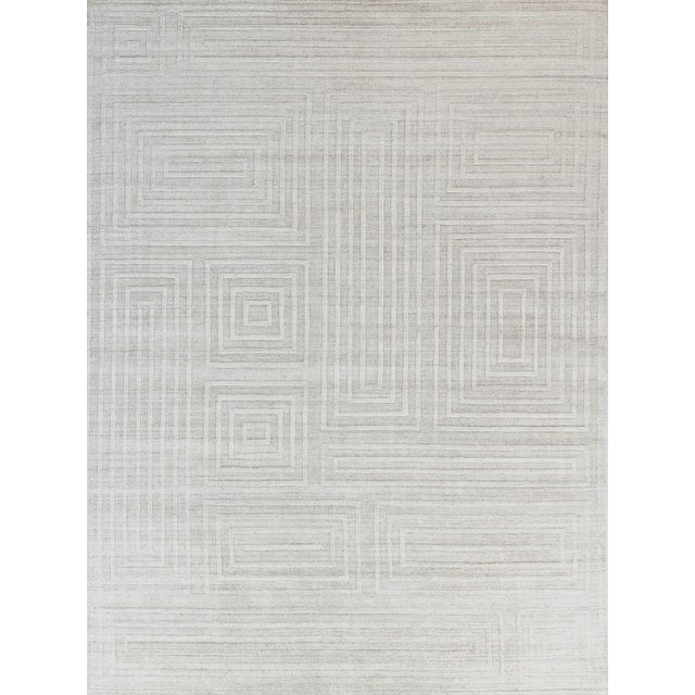 Exquisite Rugs Belnord Handmade Bamboo Silk & Cotton Ivory Rug-12'X15' For Sale