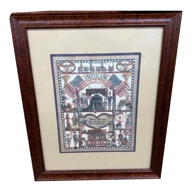 1970s Scherenschnitte Scissor Cuts Dennis Eavenson Folk Art - “Americana Collection For Sale