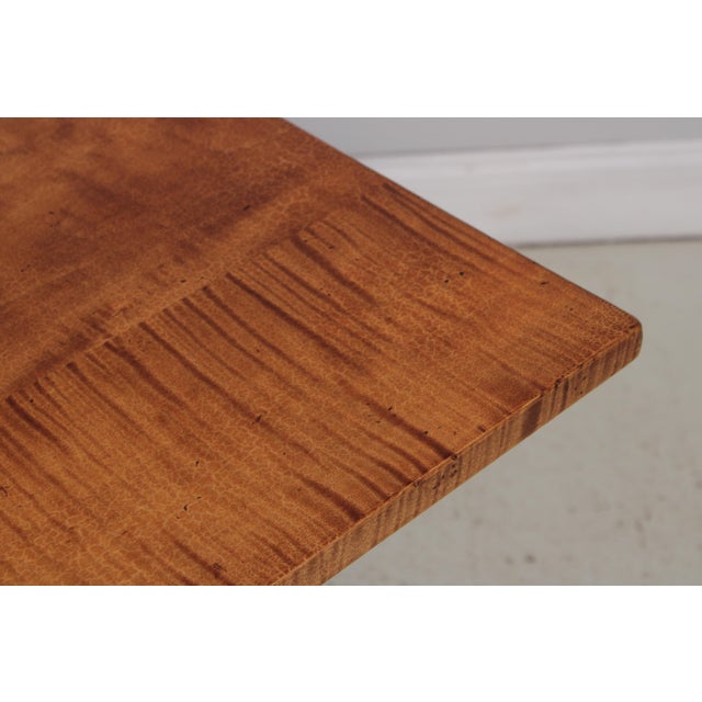 Benchmade Tiger Maple Large Farmhouse Dining Tavern Table For Sale In Philadelphia - Image 6 of 14