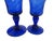 Glass Vintage Blown Glass Cordials Cobalt Blue - a Pair For Sale - Image 7 of 8