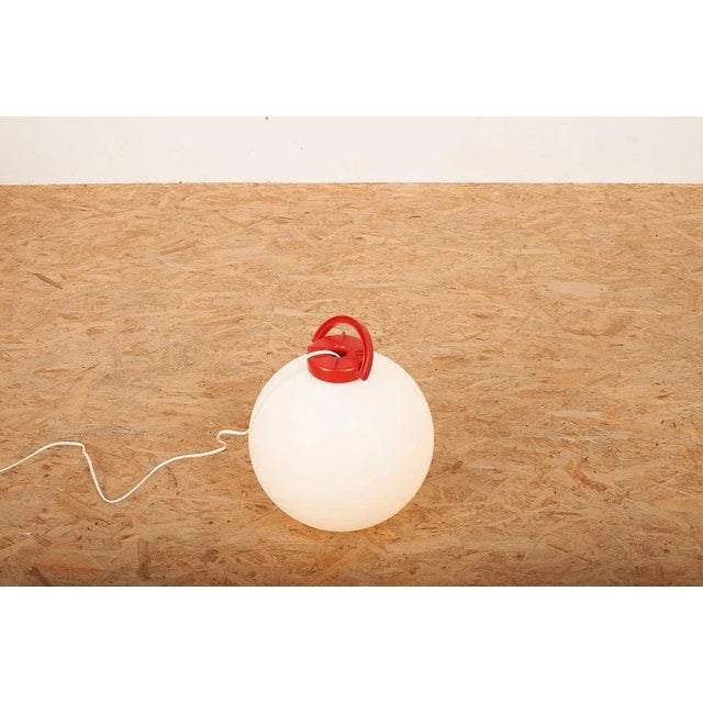 Tama Floor or Pendant Lamp in Red & White Plastic by Isao Hosoe for Valenti Milan, 1975 For Sale - Image 4 of 9