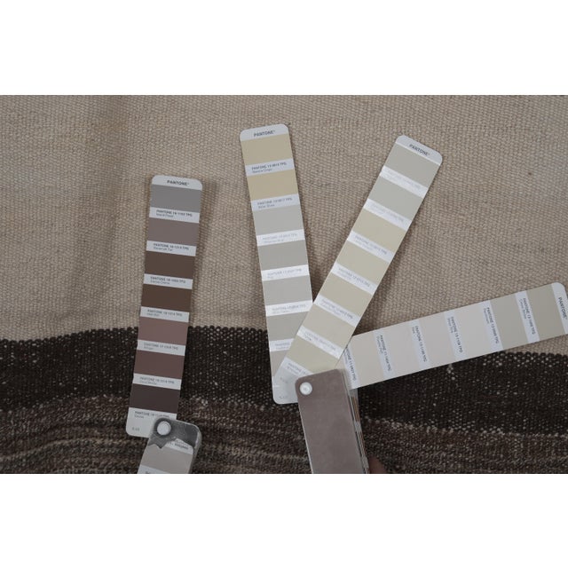 White Vintage Modern Turkish Hemp Kilim Rug 11'6'' X 11'5'' For Sale - Image 10 of 10