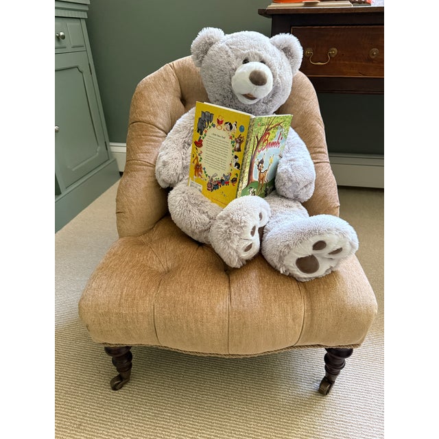 George Smith style tufted chair - child size but roomy enough to share with Teddy. This low chair (seat is only 12 inches...