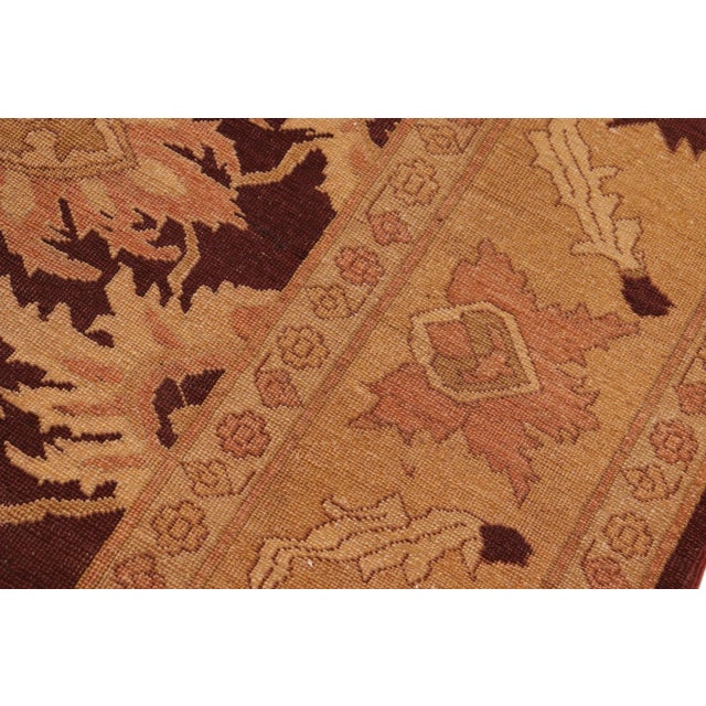 1980s Vintage Bohemian Low Pile Red/Gold Wool Rug For Sale In New York - Image 6 of 10