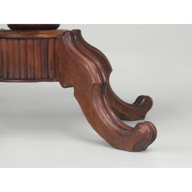 Antique English Tilt-Top Table Restored, Original Patina For Sale - Image 10 of 12