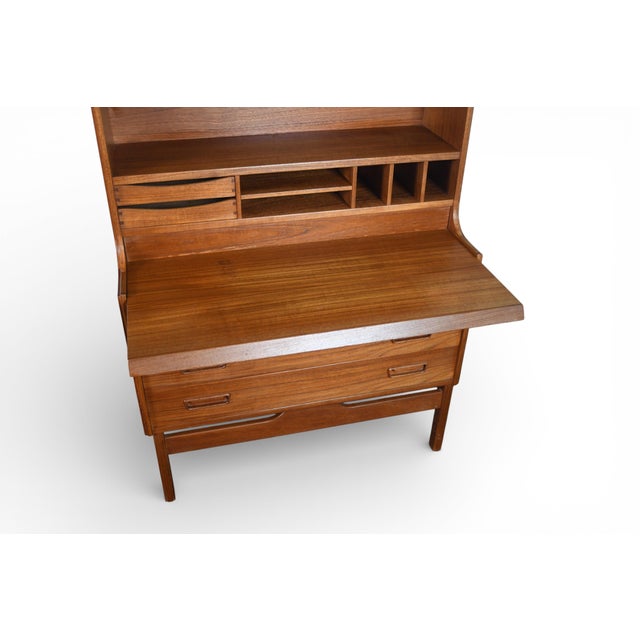 Mid 20th Century Danish Modern Bookcase / Secretary Desk With Curio Top by P Westergaards, Attributed For Sale In San Francisco - Image 6 of 15