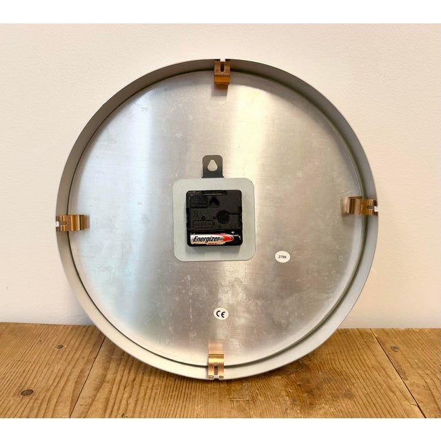 Vintage Silver Wall Clock from Esmi, 1980s For Sale - Image 16 of 17