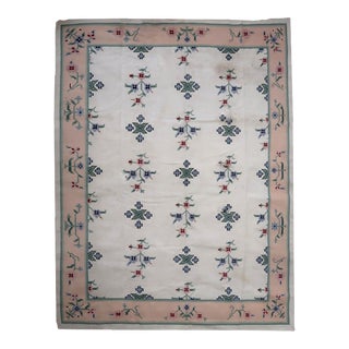 1960s Handmade Vintage Indian Dhurri Kilim Rug For Sale