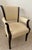 Wood Vintage Baker Furniture Barbara Barry Modern Regency Exquisite Pair Accent Armchairs For Sale - Image 7 of 16
