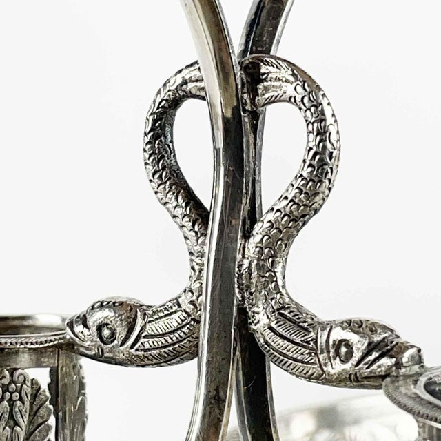 Antique Milanese Silver Oil Cruet, 1828, Set of 3 For Sale - Image 3 of 12