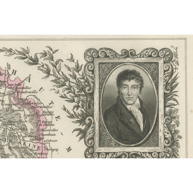 Paper Map of Côte-Dor France with Dijon and Burgundy Wine Region, 1800s For Sale - Image 7 of 10