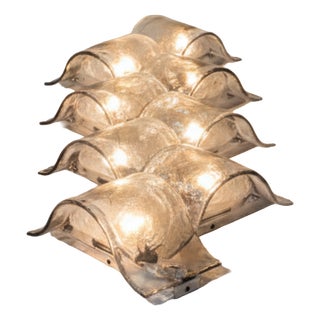 Lp 276 Murano Glass Sconce Panel attributed to Carlo Nason for Mazzega, 1970, Set of 8 For Sale