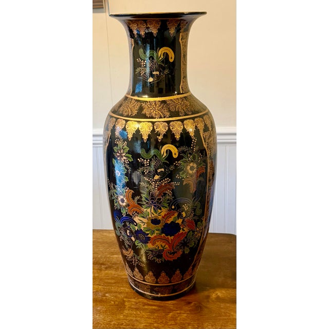 Chinese Gilt Baluster Floor Vase For Sale - Image 12 of 12