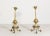 Art Nouveau Gothic Brass Candleholders, Set of 2 For Sale - Image 6 of 6