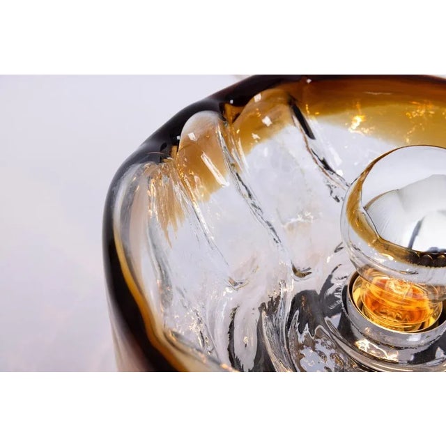 Silver Large Dark Toned Murano Glass Wall Sconce from Kaiser Leuchten, Germany, 1970s For Sale - Image 8 of 9