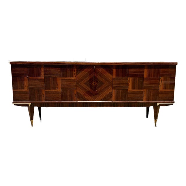 French Art Deco Modern 1940's Macassar Sideboard or Buffet For Sale
