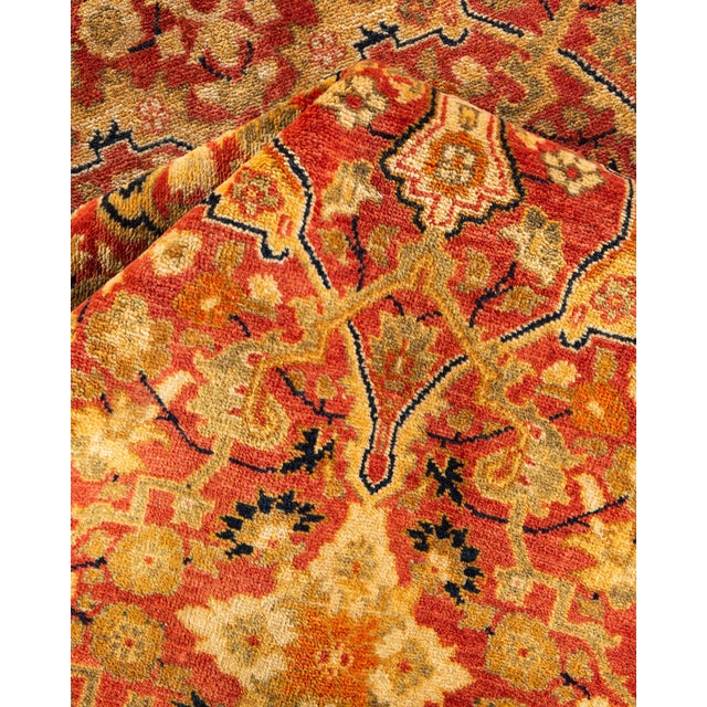 Textile Mogul, One-of-a-Kind Hand-Knotted Runner Rug - Orange, 9' 2" x 17' 4" For Sale - Image 7 of 8