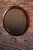 Large Round Italian Modernist Rosewood and Chrome Mirror by Mac Arredamenti For Sale - Image 4 of 13