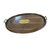 Mid 20th Century Vintage Federal Style Mahogany Serving Tray With Floral Inlay Medallion & Glass Insert For Sale - Image 5 of 6