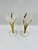 1940s 1940s Frosted Glass Wine Flutes With Gold Leaf Motif – Pair For Sale - Image 5 of 12