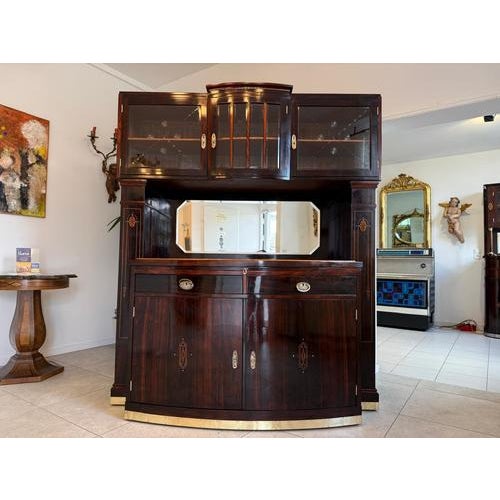 Antique Art Nouveau Floral Buffet, 1920s For Sale - Image 3 of 18