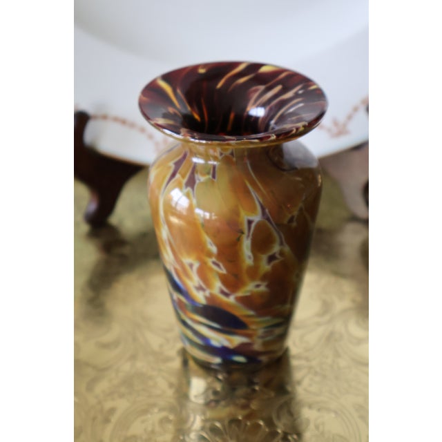 Glass Joel O’Dorisio for Lost Angel Signed Handblown Studio Art Glass Vase For Sale - Image 7 of 15