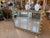 Wood Vintage Large Italian Venetian Silver & Gold Scalloped Ruffle Wall Mirror For Sale - Image 7 of 12