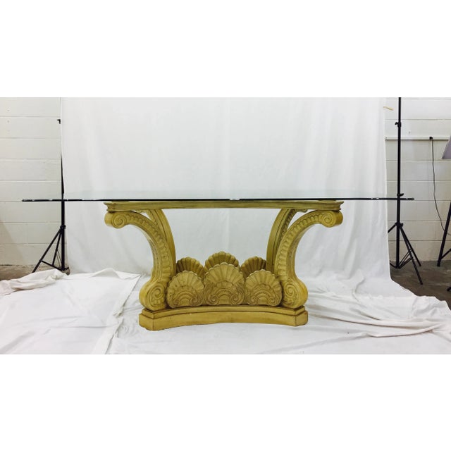 Vintage Hollywood Regency Clam Shell Table For Sale - Image 4 of 11