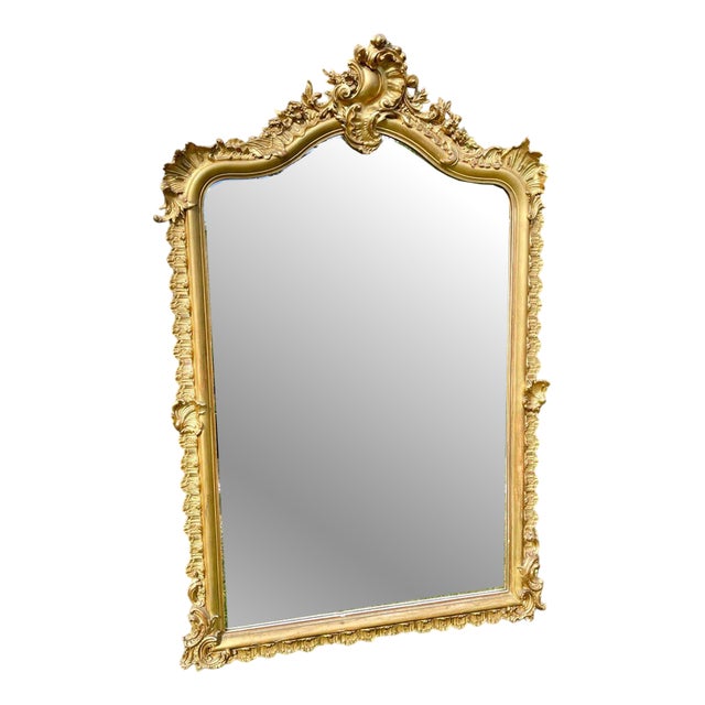Golden Fireplace Mirror For Sale