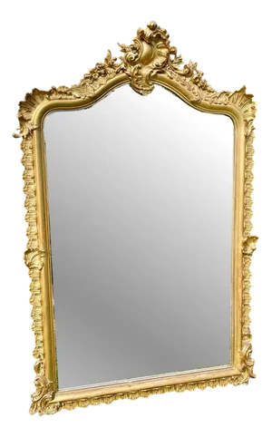 Golden Fireplace Mirror
