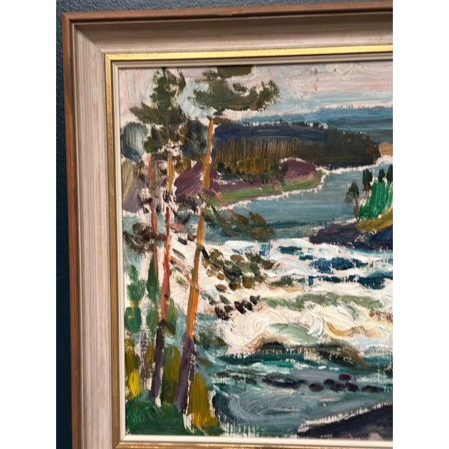Paul Sahlin, Forsande vatten, 1950s, Oil Painting on Panel, Framed For Sale - Image 5 of 18