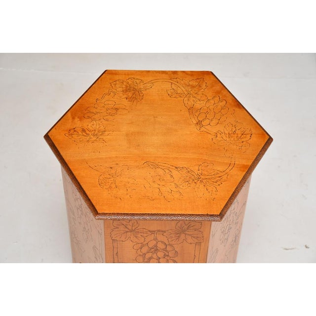 Brown Wine Cooler Side Table, 1920s For Sale - Image 8 of 13