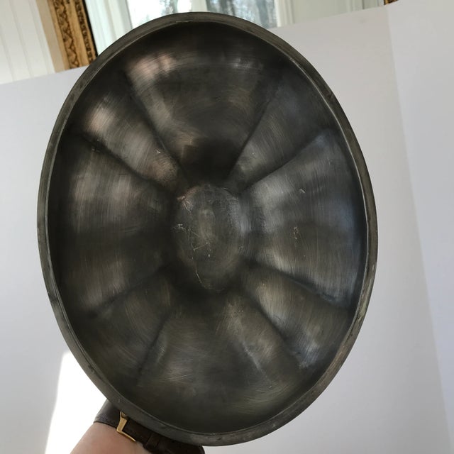 Vintage Italian Pewter Footed Soup Tureen With Lid For Sale - Image 4 of 13