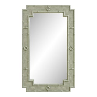 Mid Century Sage Green Mirror For Sale