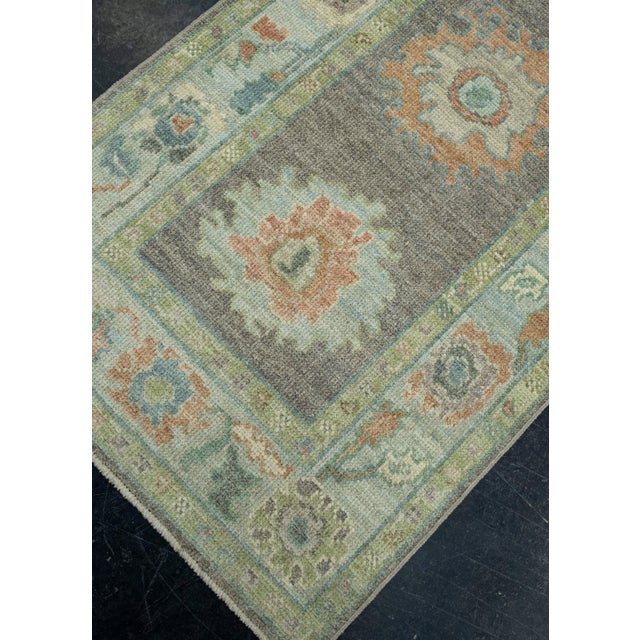 Turkish Turkish Oushak Runner Rug 2'9" x 7' #17371 For Sale - Image 3 of 8