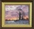 Winter Sunset with Snow - Pink, Orange & Purple Sky in the English Countryside 1987 For Sale