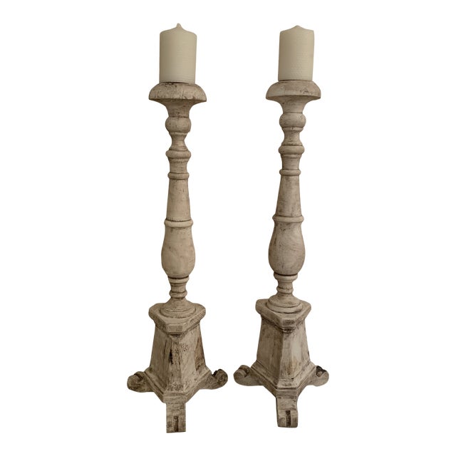 Large French Country Candlesticks a Pair Chairish