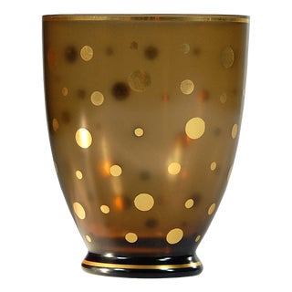 Art Deco Glass Vase, Czechoslovak, 1930s For Sale