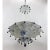 Vintage Two Tiers Upside Down Umbrella Ceiling Chandelier With Bells, White/ blue in Arabasic Design style.three socket on...