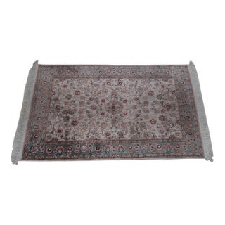 Vintage Silk Approx. 4x6 Oriental Multi Color Area Rug For Sale