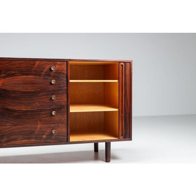 Scandinavian Sideboard in Rosewood with Tambour Doors, Denmark, 1960 For Sale - Image 12 of 18