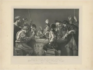 Soldiers Gambling, 1840, Paper