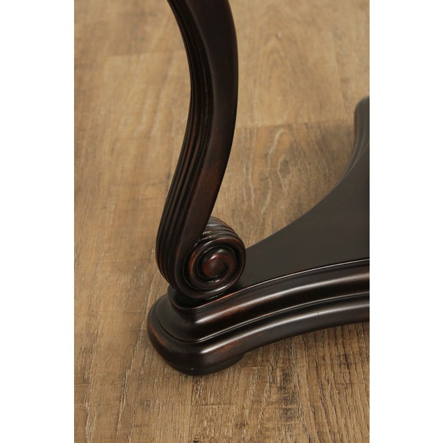 Empire Style Mahogany and Faux Tortoise Shell Side Table | Chairish