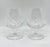 Newport pattern cut lead crystal. Set of 2 brandy snifters. 5in height