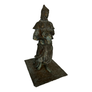 Late 19th Century Bronze Lady on Carpet