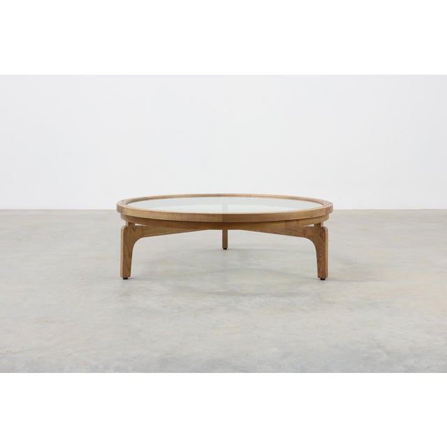 Modern Table in Ceder Wood and Glass, Italy, Late 20th Century For Sale - Image 4 of 13